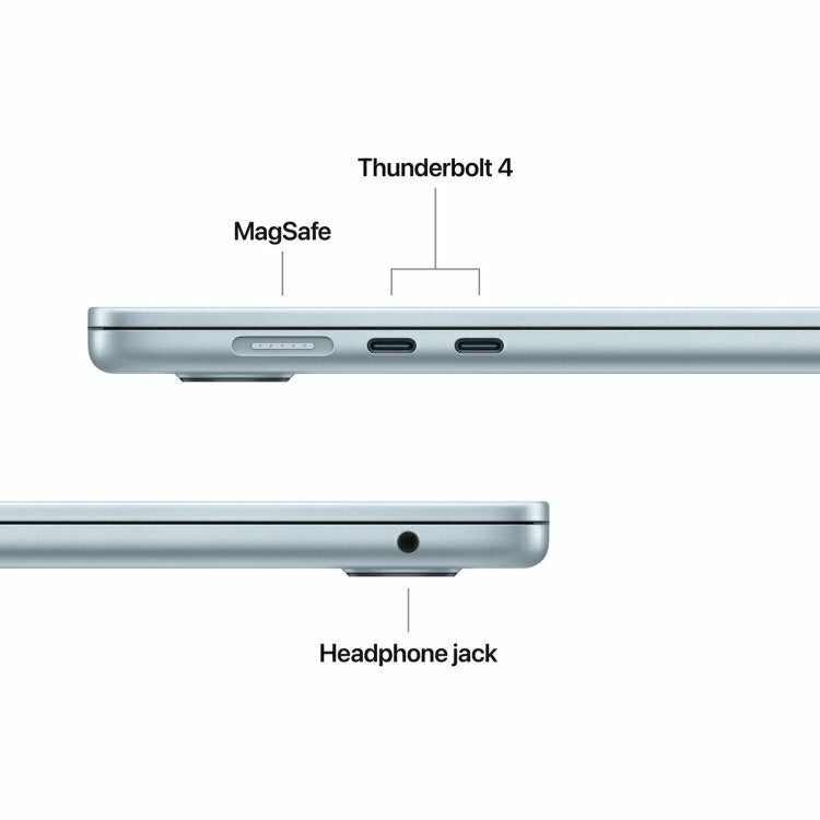 Apple MacBook Air Laptop 15,3 polegadas M4 Chip 10 núcleos CPU 10 núcleos GPU 16 GB RAM 256 GB SSD - Azul Celeste