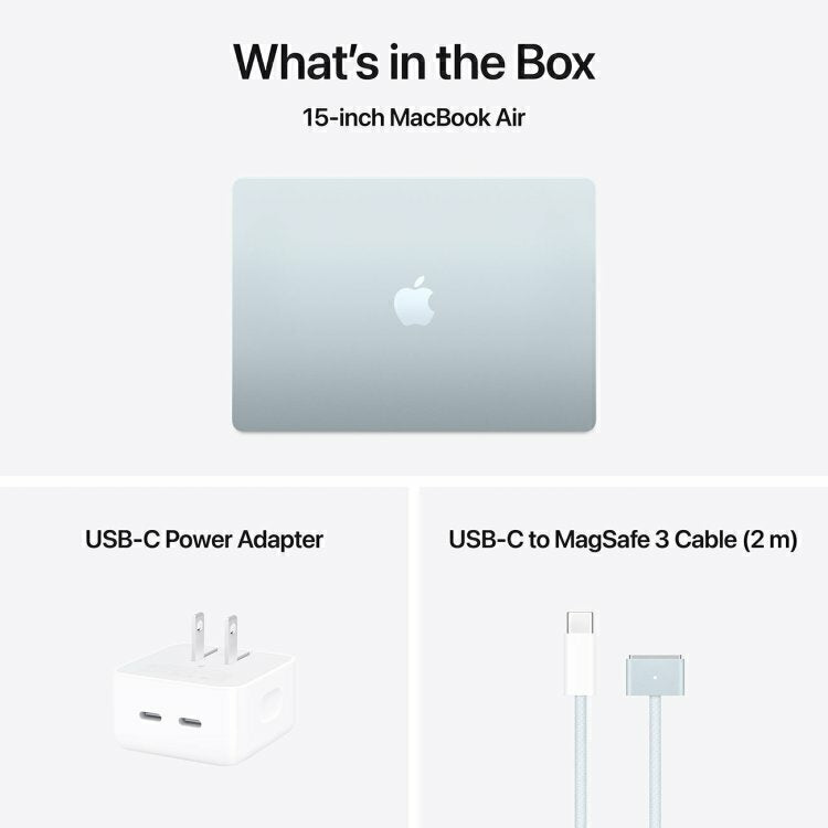 Apple MacBook Air Laptop 15,3 polegadas M4 Chip 10 núcleos CPU 10 núcleos GPU 16 GB RAM 256 GB SSD - Azul Celeste